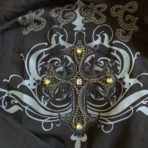 BCBG black embellished hoodie
